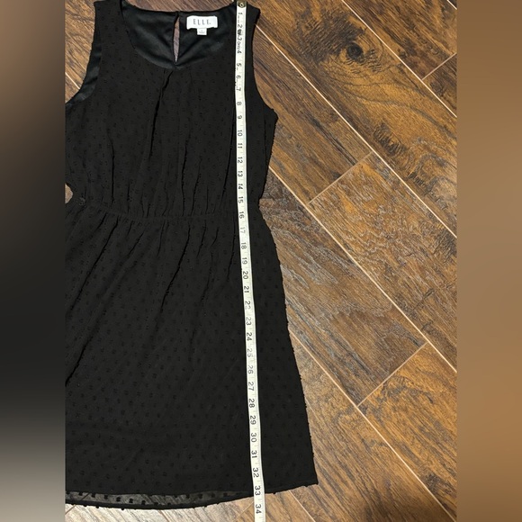 Elle Black Dress w/ Embroidered Polka Dots - Picture 8 of 12